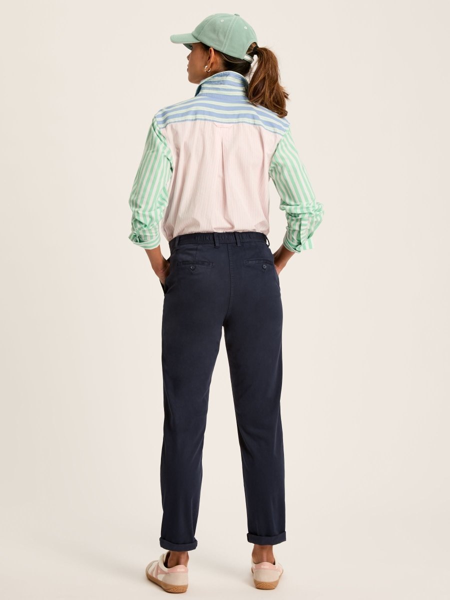 Navy Slim Fit Chino Trousers - RUTHERFORD & Co