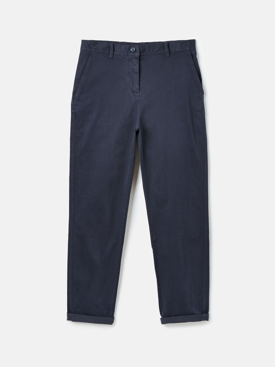 Navy Slim Fit Chino Trousers - RUTHERFORD & Co