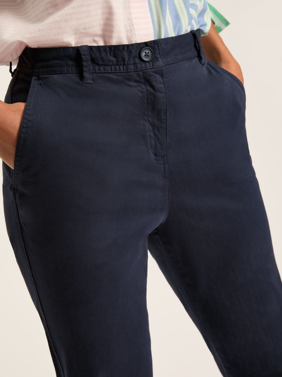 Navy Slim Fit Chino Trousers - RUTHERFORD & Co