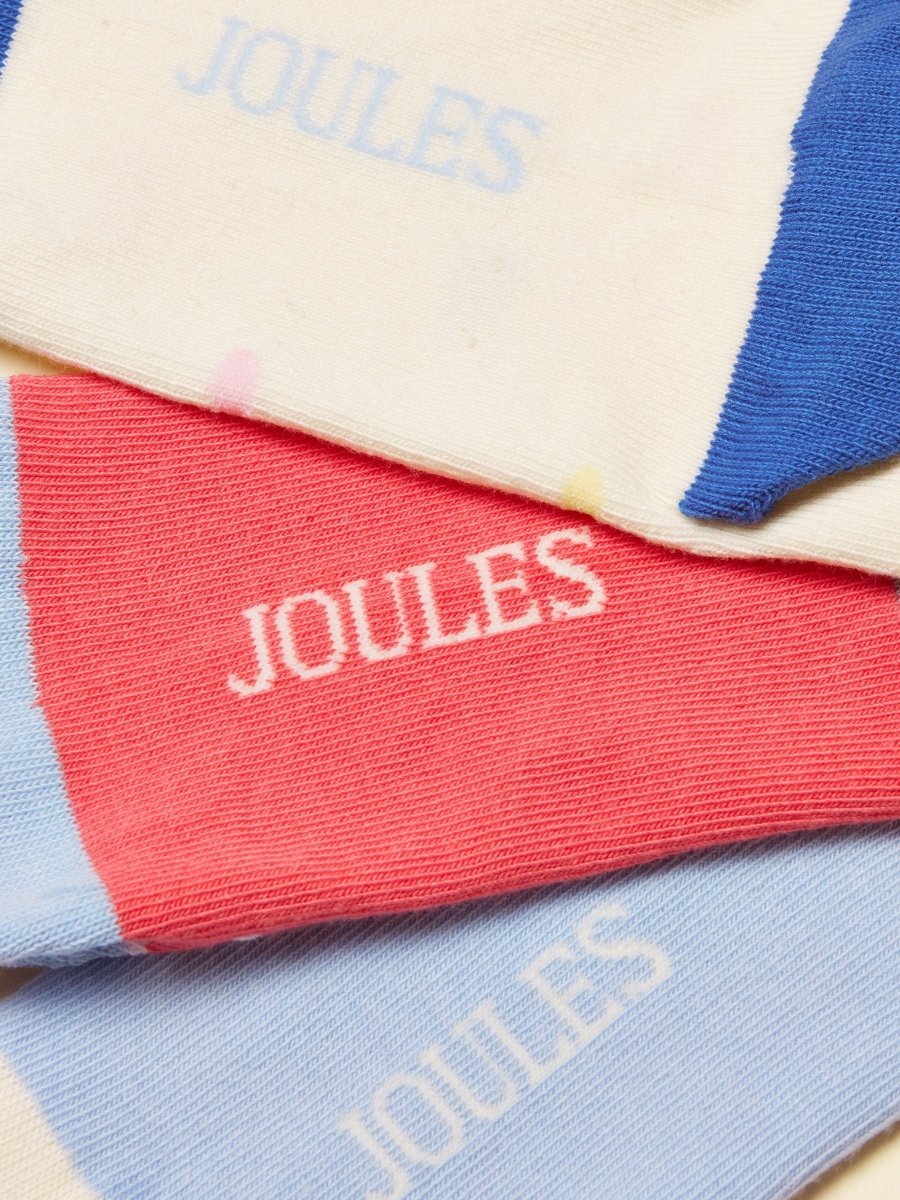 Neat Feet Blue/Pink 3 Pack Socks - RUTHERFORD & Co