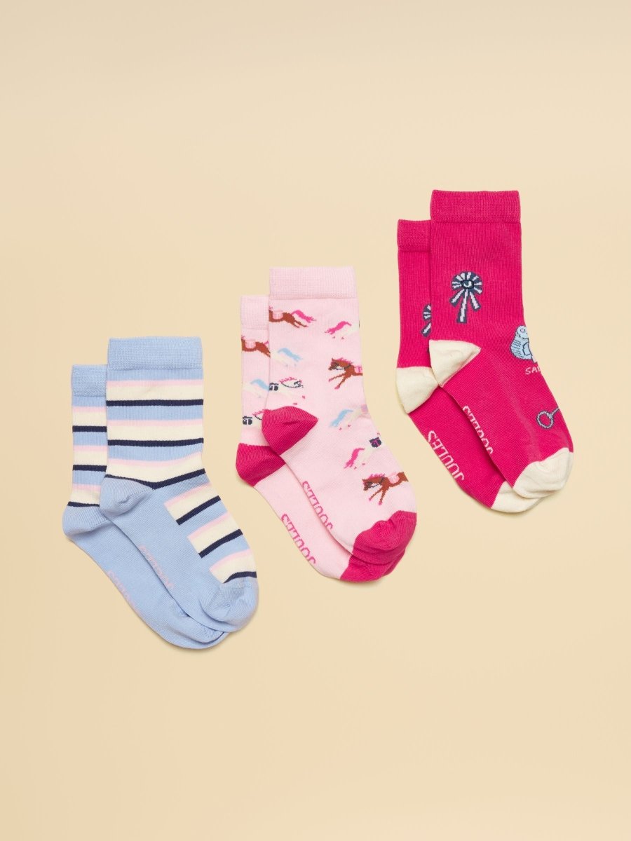 Neat Feet Bright Pink 3 Pack Socks - RUTHERFORD & Co