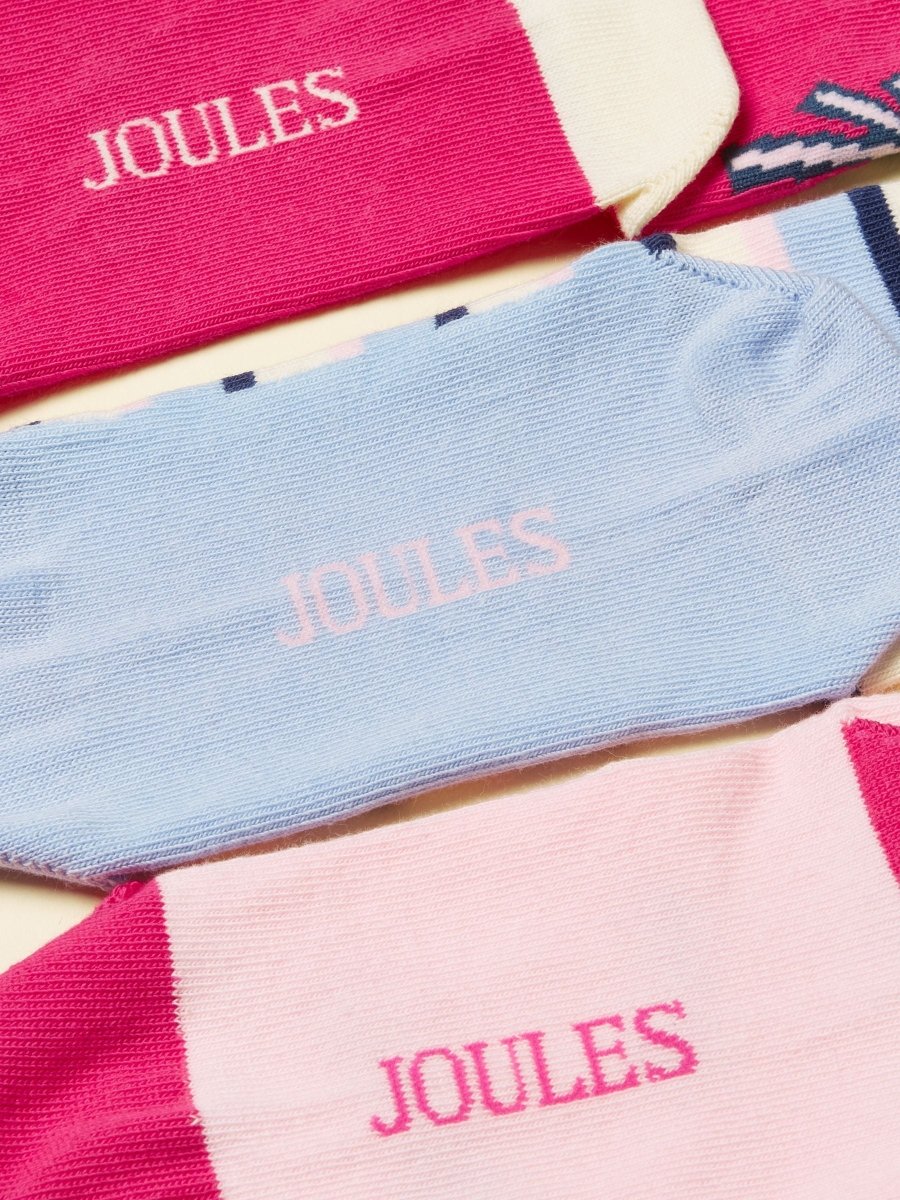 Neat Feet Bright Pink 3 Pack Socks - RUTHERFORD & Co