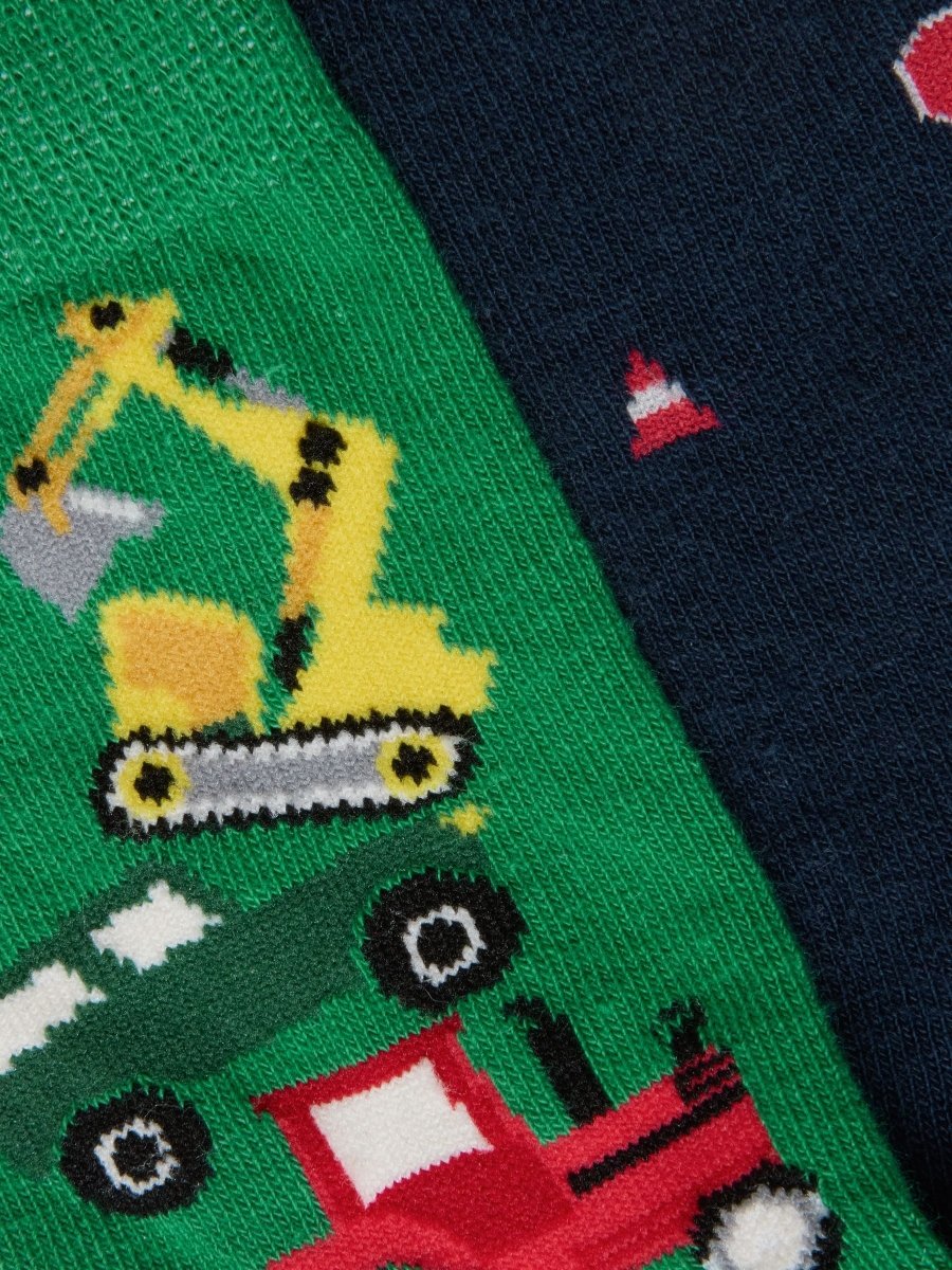 Neat Feet Green/Navy 3 Pack Socks - RUTHERFORD & Co