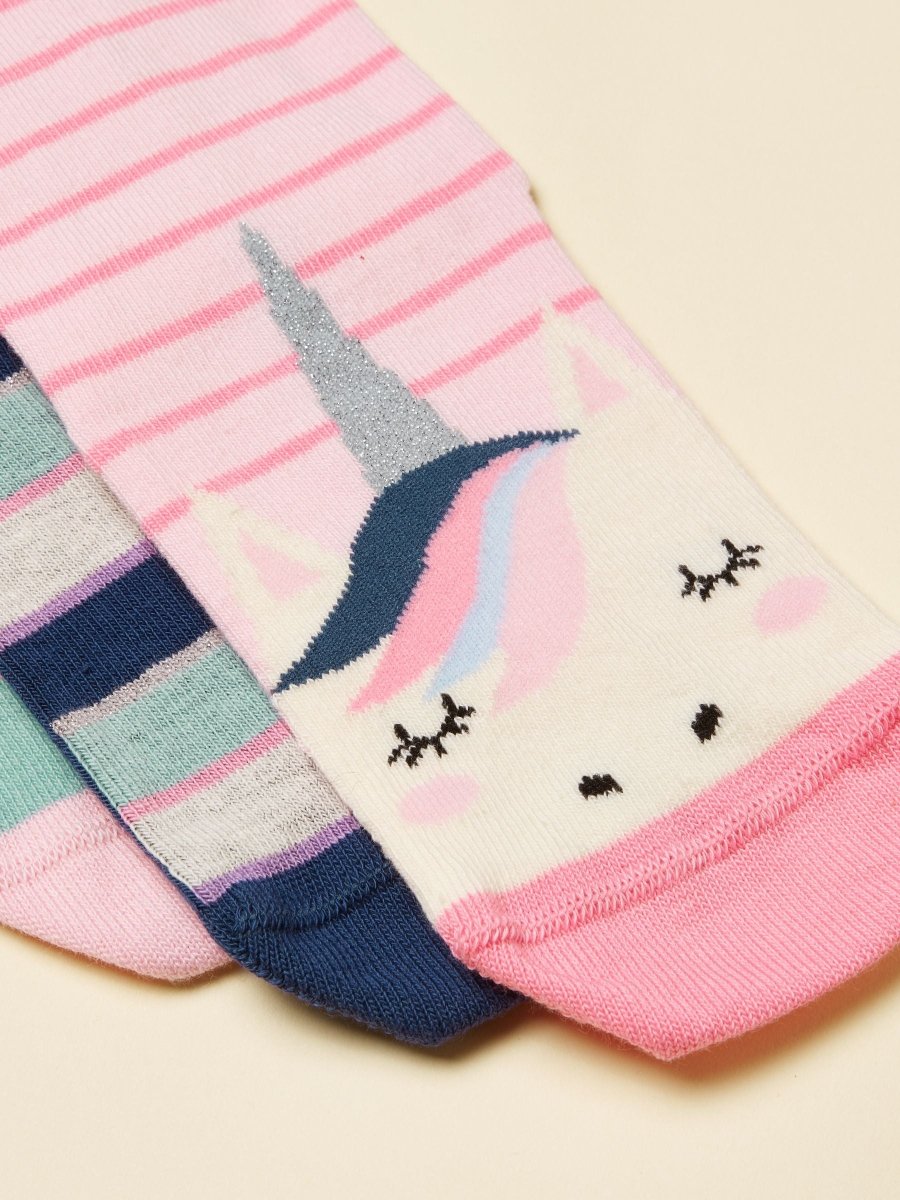 Neat Feet Pink/Green 3 Pack Socks - RUTHERFORD & Co