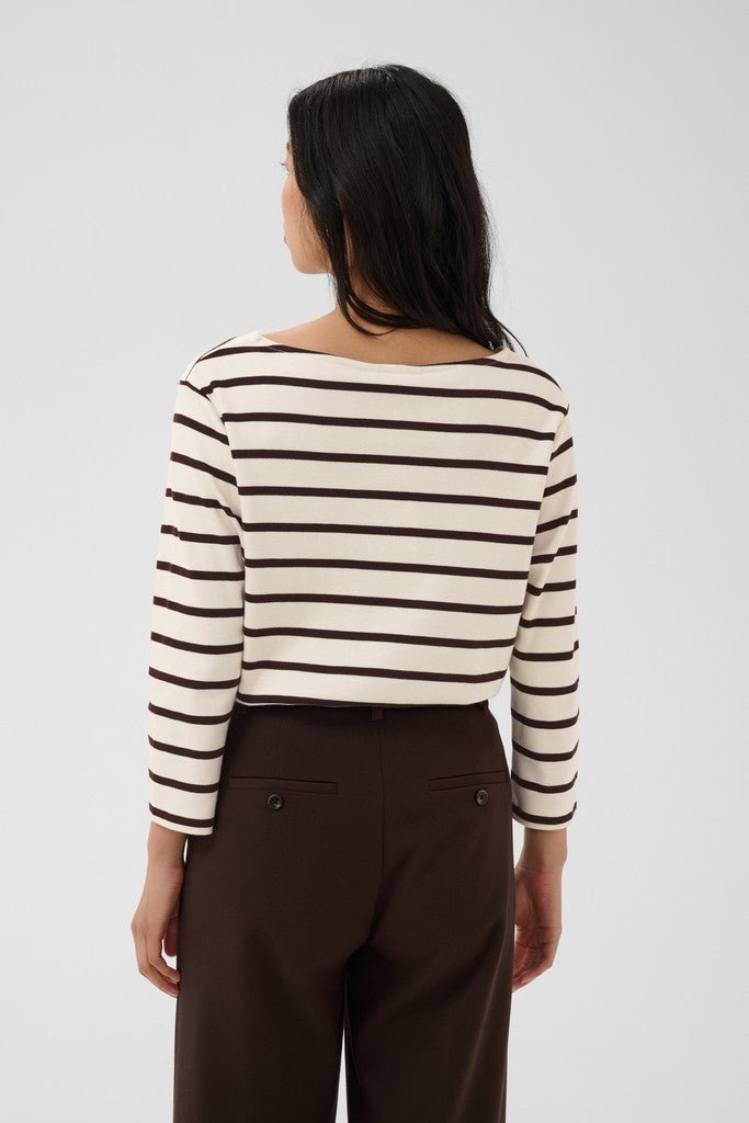 NelaPW T-Shirt - Mole Stripe - RUTHERFORD & Co