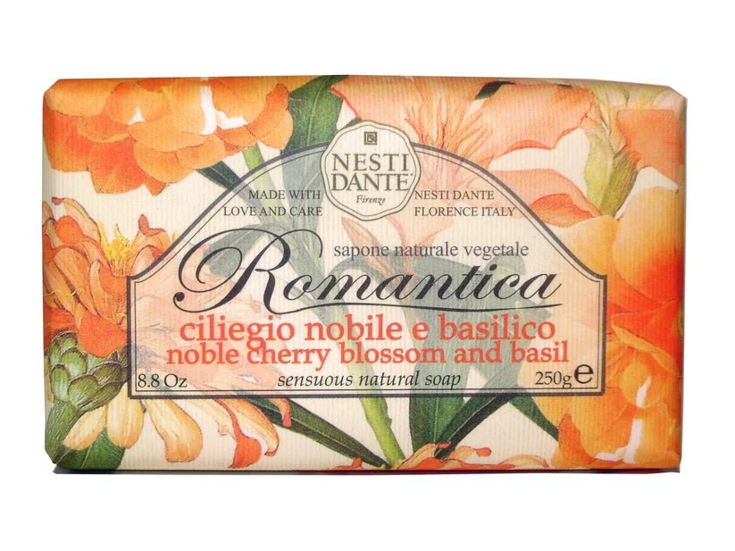Nesti Dante Romantica Cherry Blossom & Basil Soap Bar 250g - RUTHERFORD & Co