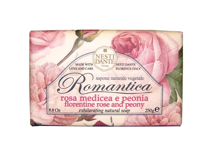 Nesti Dante Romantica Florentine Rose & Peony Soap Bar 250g - RUTHERFORD & Co