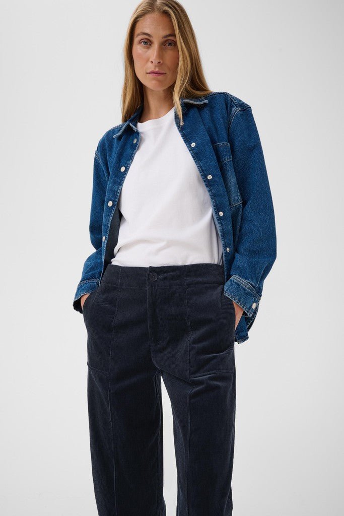 NettaPW Pants - Dark Navy - RUTHERFORD & Co