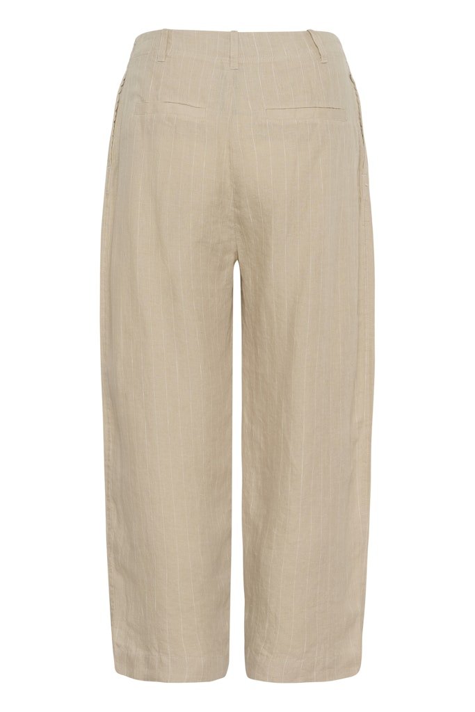 NettasPW Pa Trousers - Neutral Pinstripe - RUTHERFORD & Co
