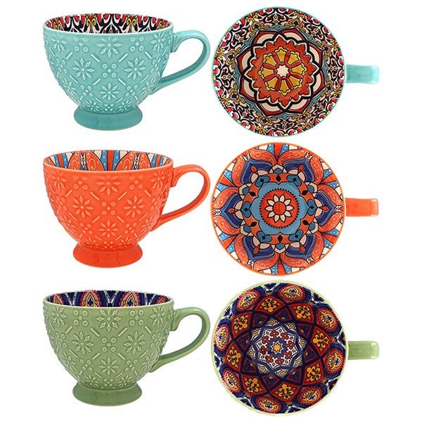 New Tuscany Footed Mug Petal Art - RUTHERFORD & Co