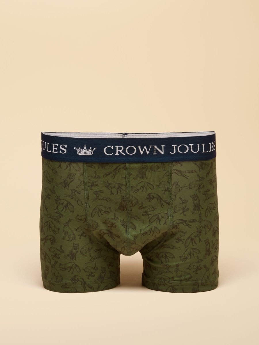 No Fox Given Green/Navy Cotton Jersey Boxer Shorts 2 pack - RUTHERFORD & Co