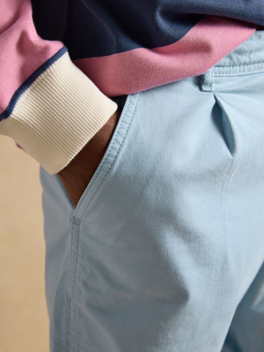 Norfolk Blue Relaxed Fit Chino Shorts - RUTHERFORD & Co