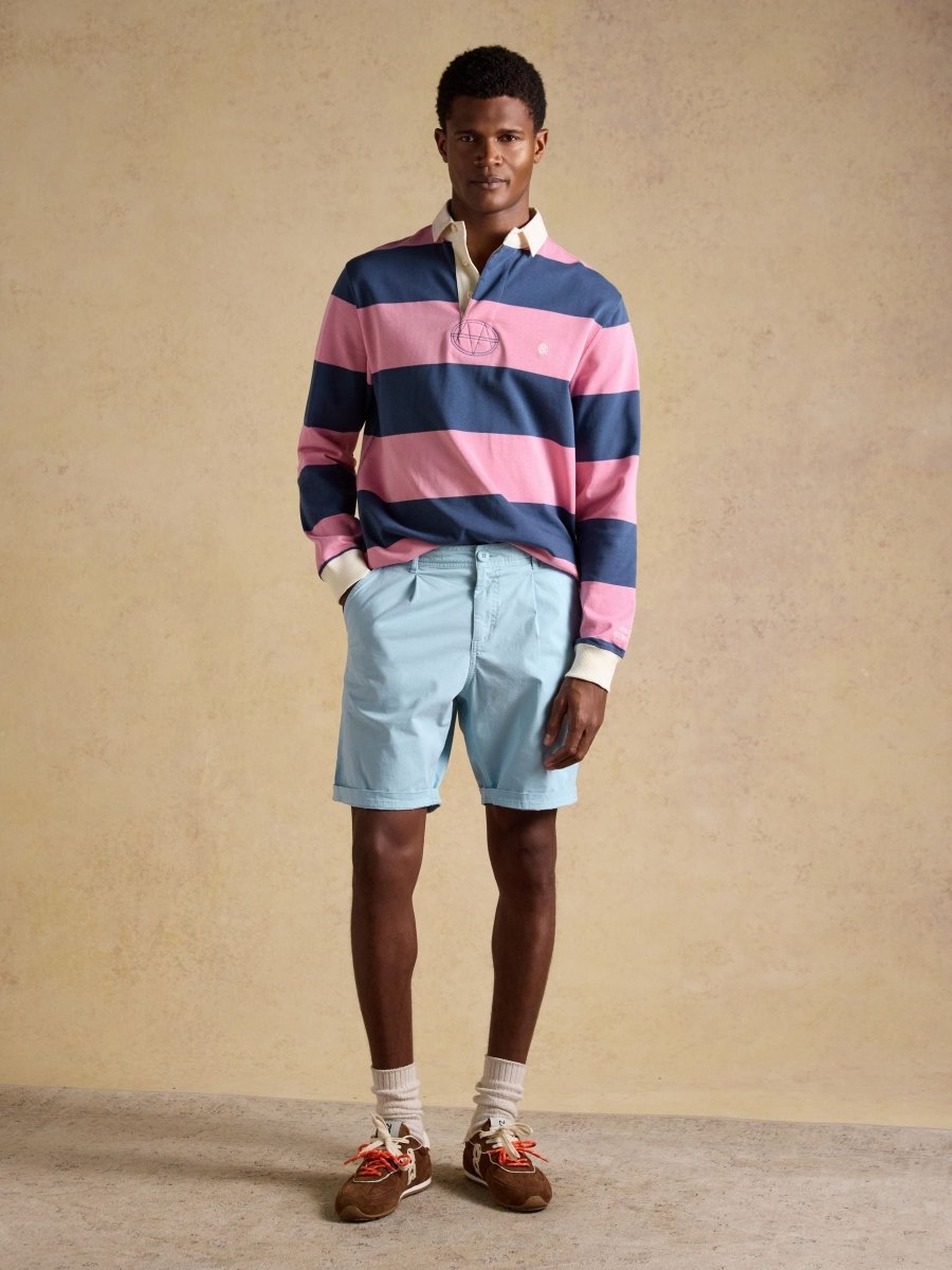 Norfolk Blue Relaxed Fit Chino Shorts - RUTHERFORD & Co