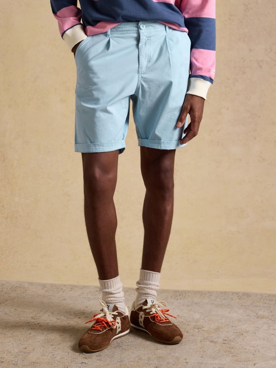Norfolk Blue Relaxed Fit Chino Shorts - RUTHERFORD & Co