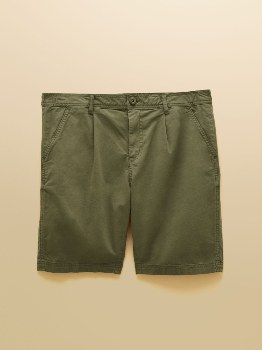 Norfolk Khaki Green Relaxed Fit Chino Shorts - RUTHERFORD & Co