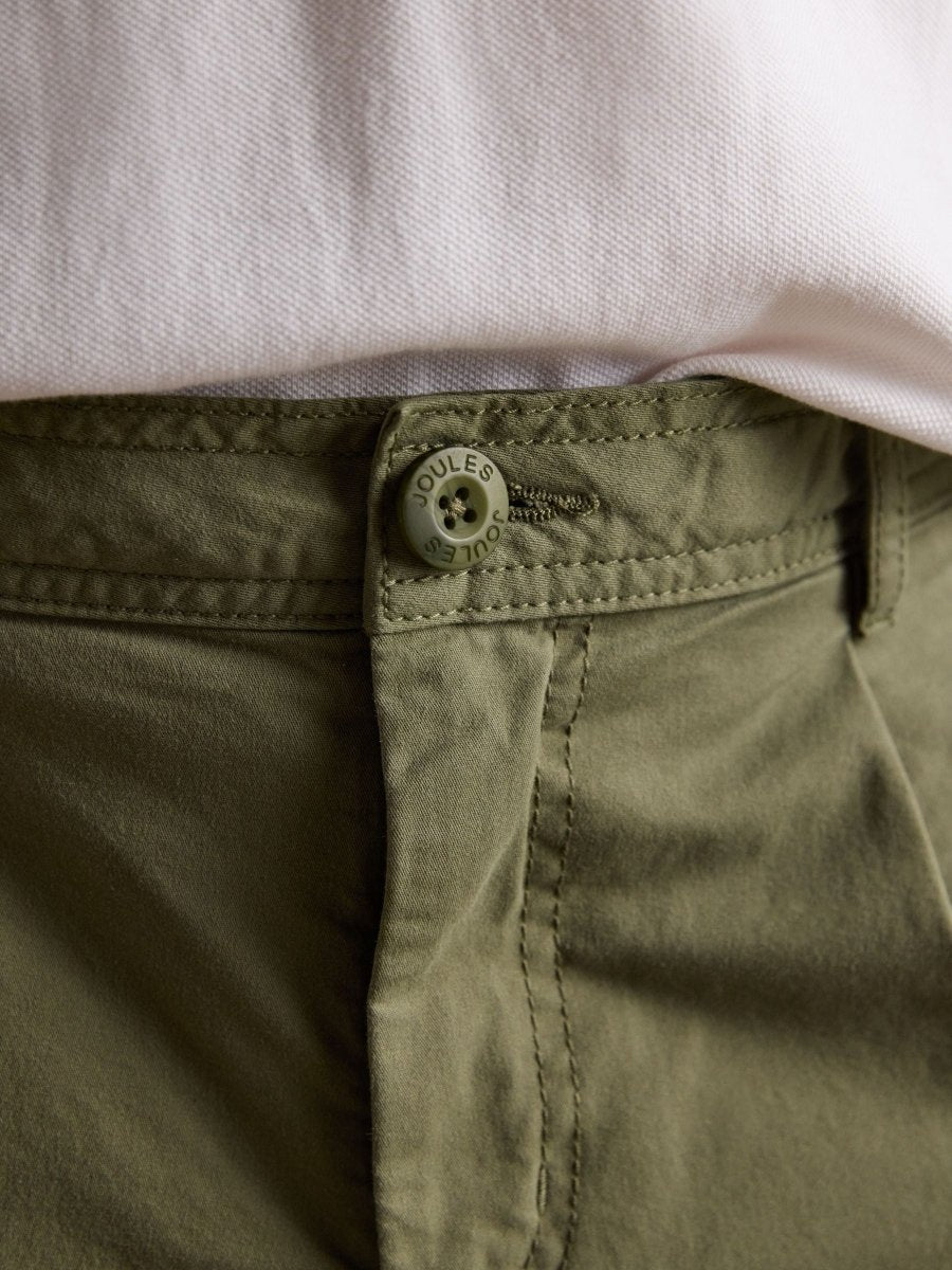 Norfolk Khaki Green Relaxed Fit Chino Shorts - RUTHERFORD & Co