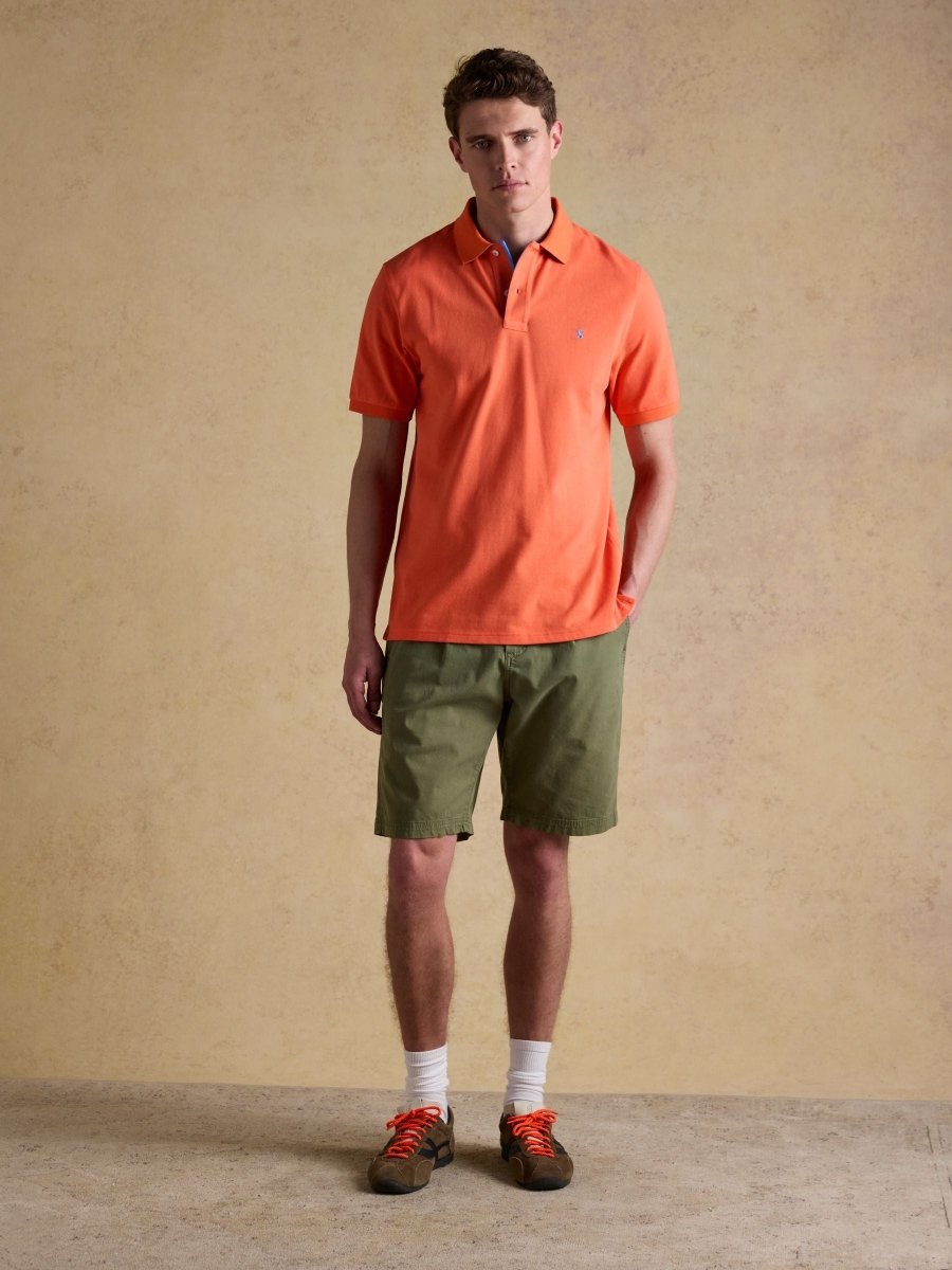 Norfolk Khaki Green Relaxed Fit Chino Shorts - RUTHERFORD & Co