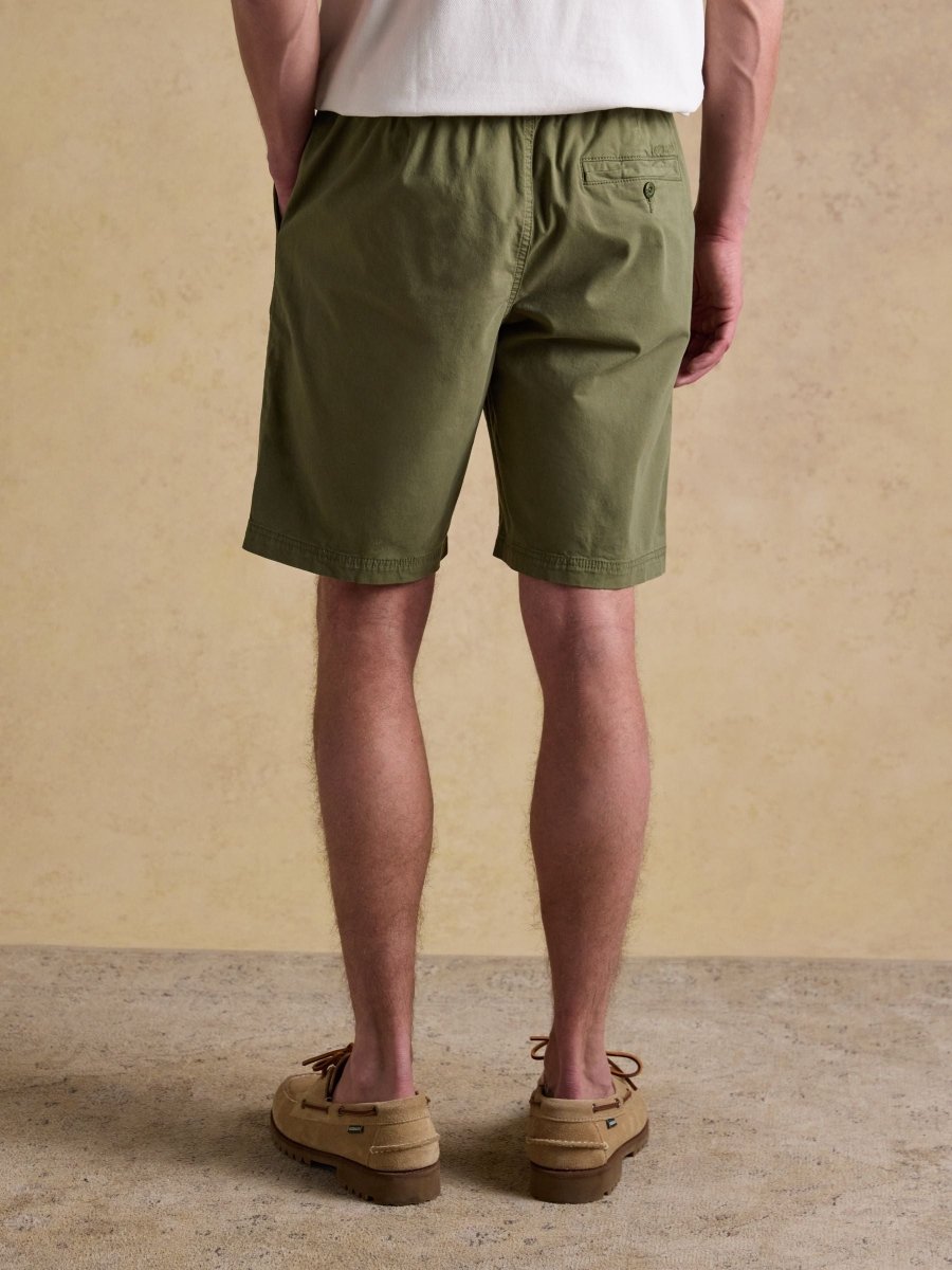 Norfolk Khaki Green Relaxed Fit Chino Shorts - RUTHERFORD & Co