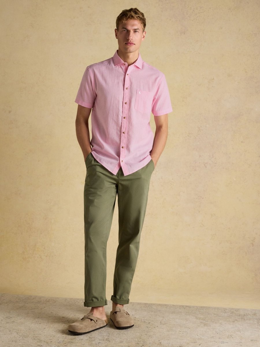 Norfolk Khaki Green Relaxed Fit Chino Trousers - RUTHERFORD & Co