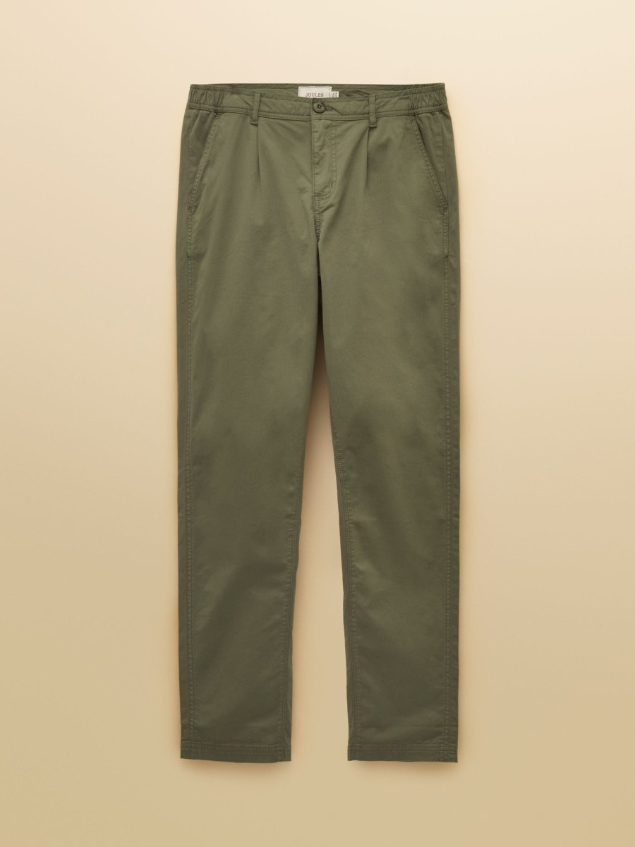 Norfolk Khaki Green Relaxed Fit Chino Trousers - RUTHERFORD & Co