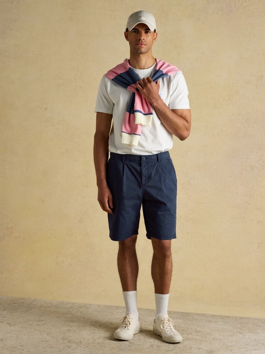 Norfolk Navy Relaxed Fit Chino Shorts - RUTHERFORD & Co