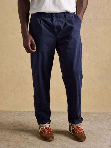 Norfolk Navy Relaxed Fit Chino Trousers - RUTHERFORD & Co