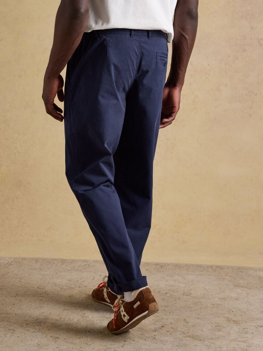 Norfolk Navy Relaxed Fit Chino Trousers - RUTHERFORD & Co