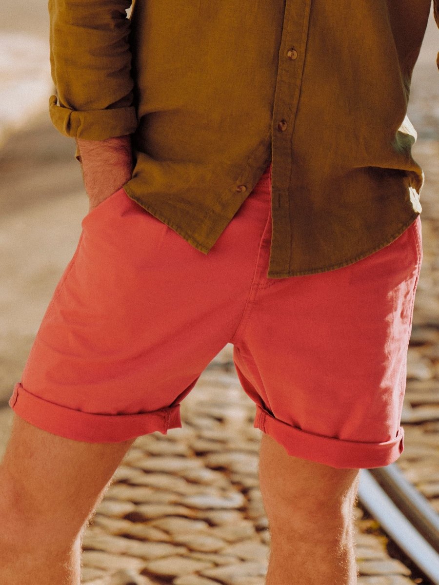 Norfolk Rose Pink Relaxed Fit Chino Shorts - RUTHERFORD & Co