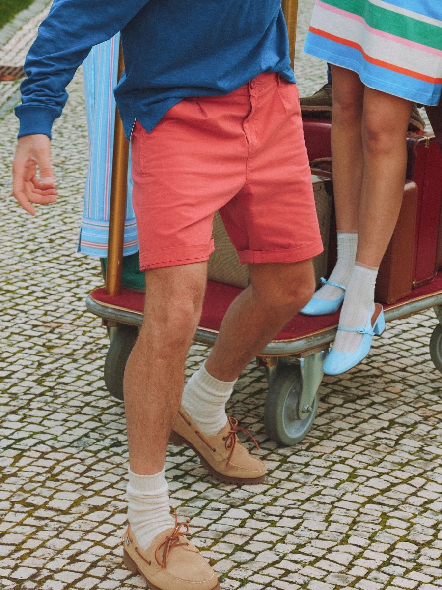 Norfolk Rose Pink Relaxed Fit Chino Shorts - RUTHERFORD & Co