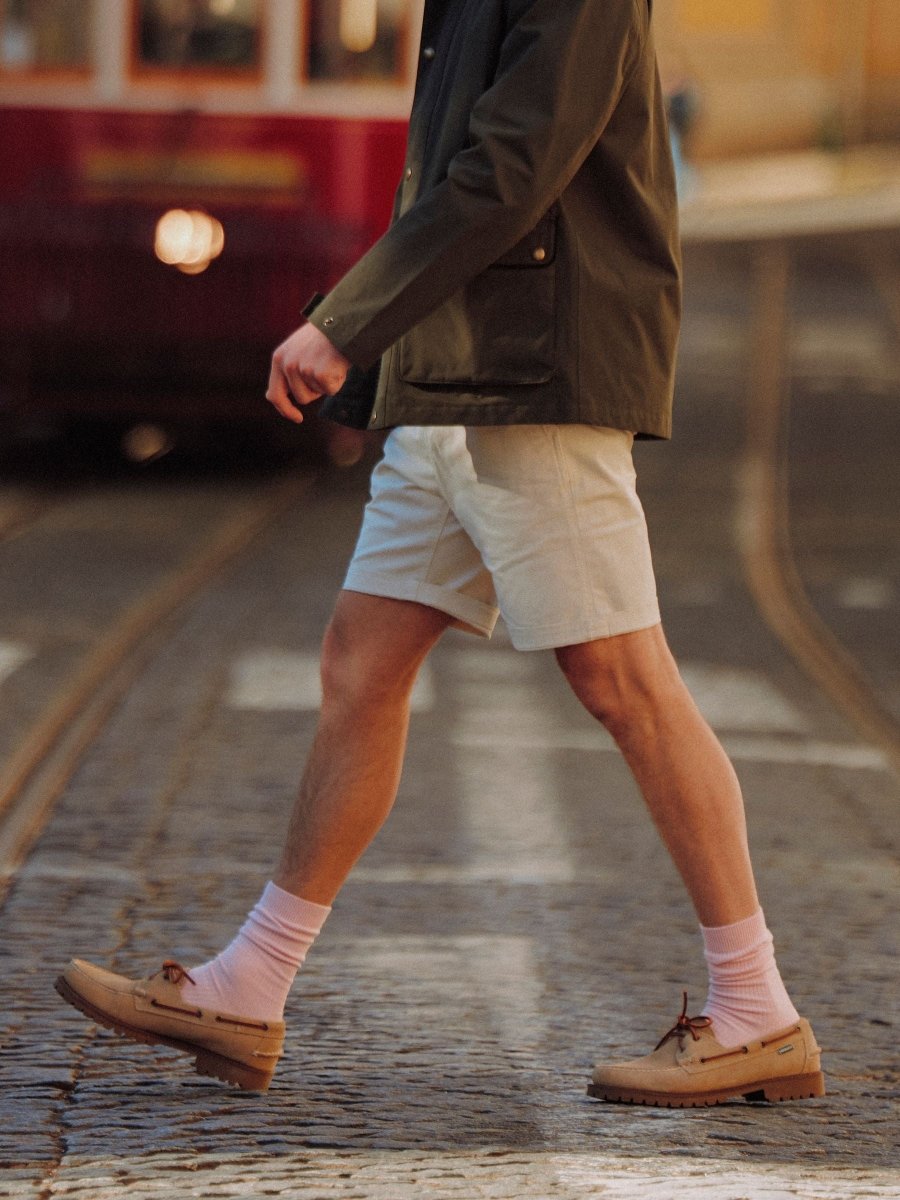 Norfolk Sand Relaxed Fit Chino Shorts - RUTHERFORD & Co