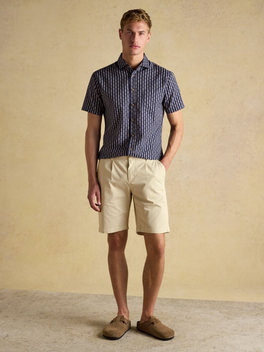 Norfolk Sand Relaxed Fit Chino Shorts - RUTHERFORD & Co