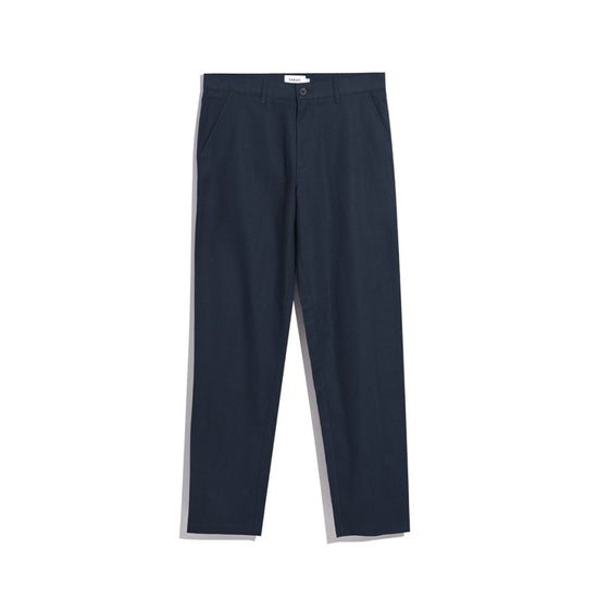 Norwood Regular Fit Cotton Hopsack Trousers In True Navy - RUTHERFORD & Co