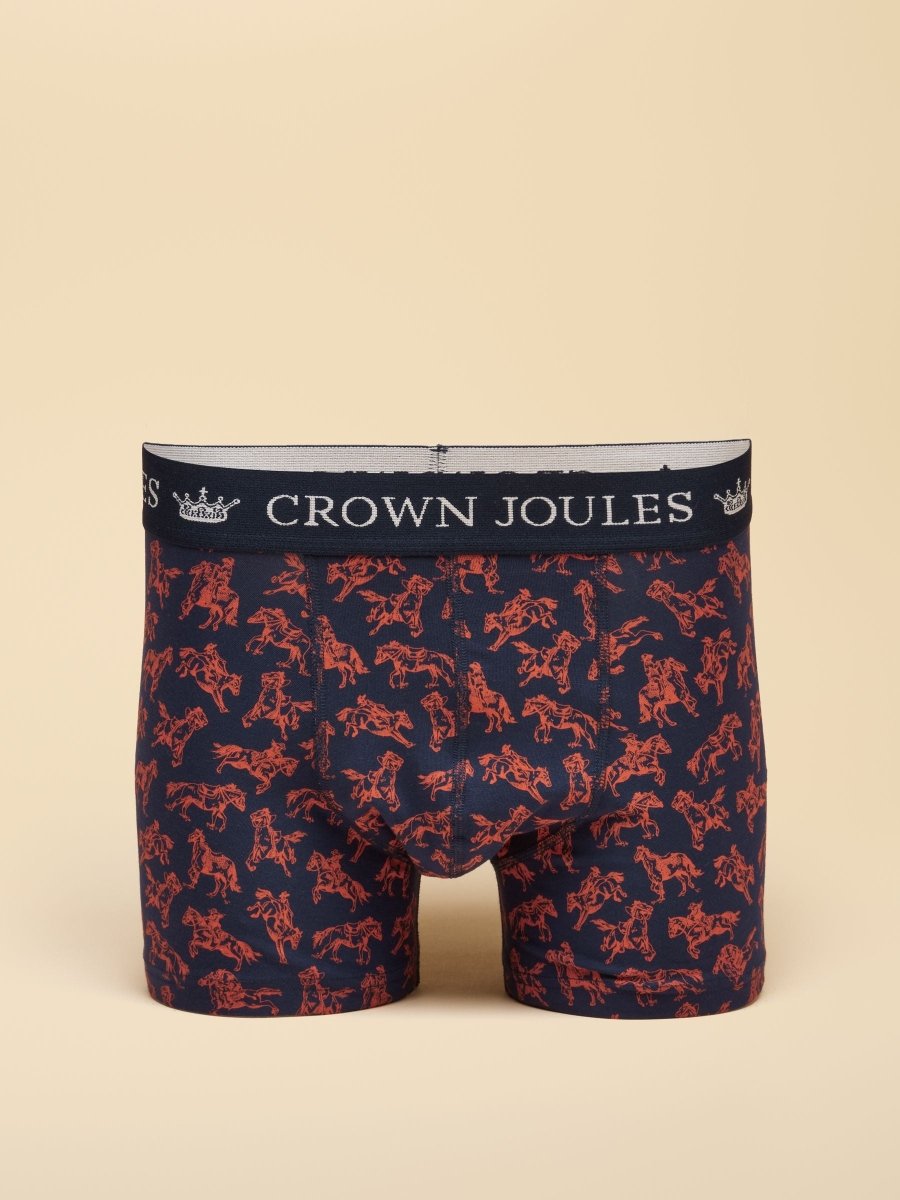 Not My First Rodeo Navy & Grey Cotton Jersey Boxer Shorts 2-Pack - RUTHERFORD & Co