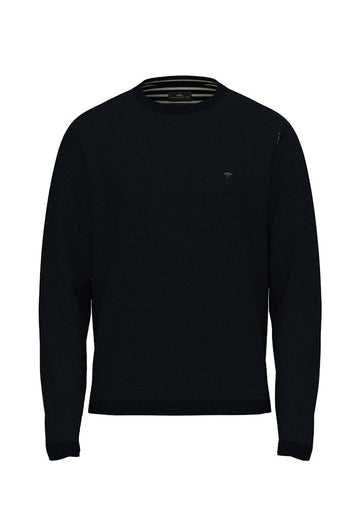 O - Neck, Air Cotton - Navy - RUTHERFORD & Co