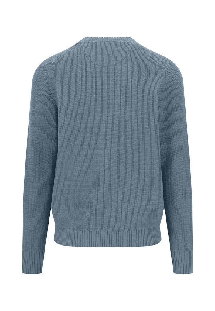O-Neck, Structure, Supersoft - Air Blue - RUTHERFORD & Co