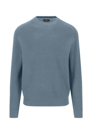 O-Neck, Structure, Supersoft - Air Blue - RUTHERFORD & Co