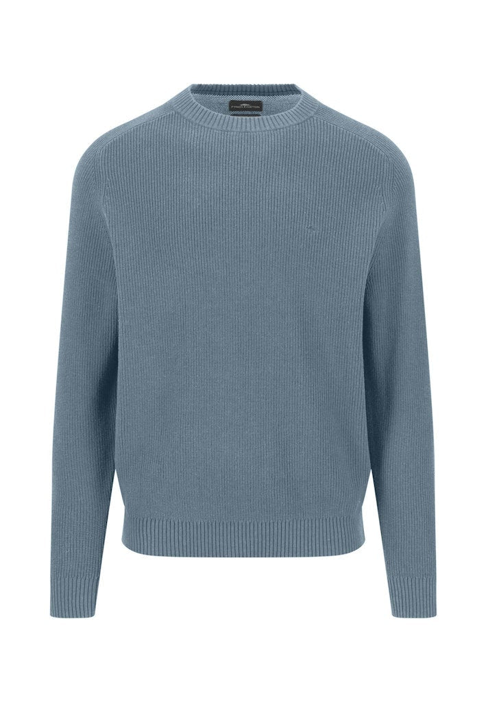 O-Neck, Structure, Supersoft - Air Blue - RUTHERFORD & Co