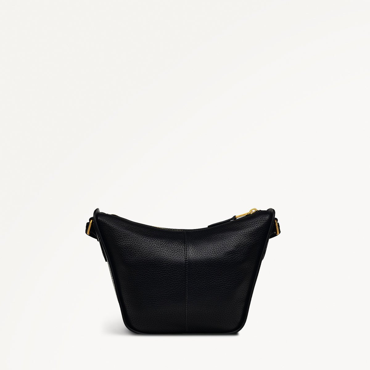 Oak Street Leather Small Ziptop Crossbody Bag In Black - RUTHERFORD & Co