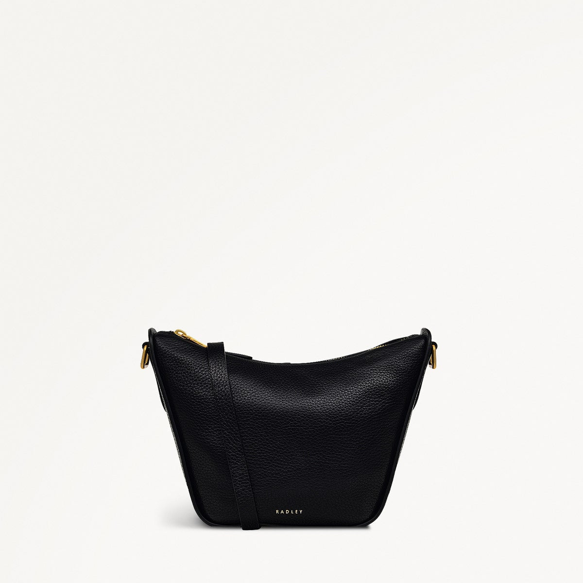 Oak Street Leather Small Ziptop Crossbody Bag In Black - RUTHERFORD & Co