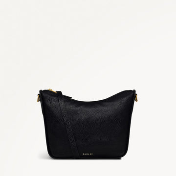 Oak Street Medium Ziptop Cross Body Black - RUTHERFORD & Co