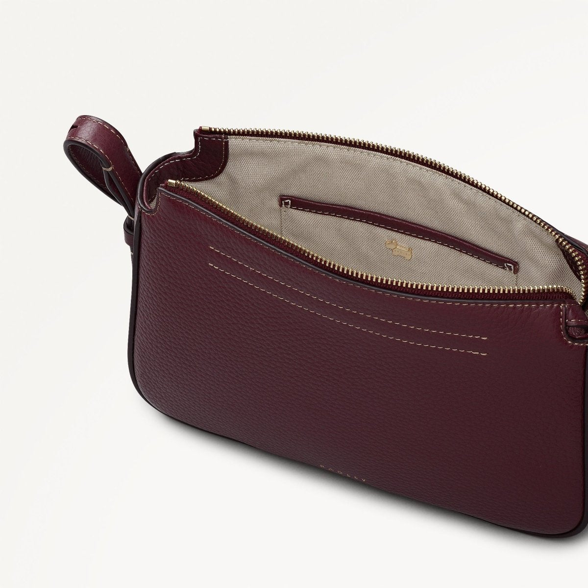 Oak Street Small Ziptop Cross Body Dark Cherry - RUTHERFORD & Co