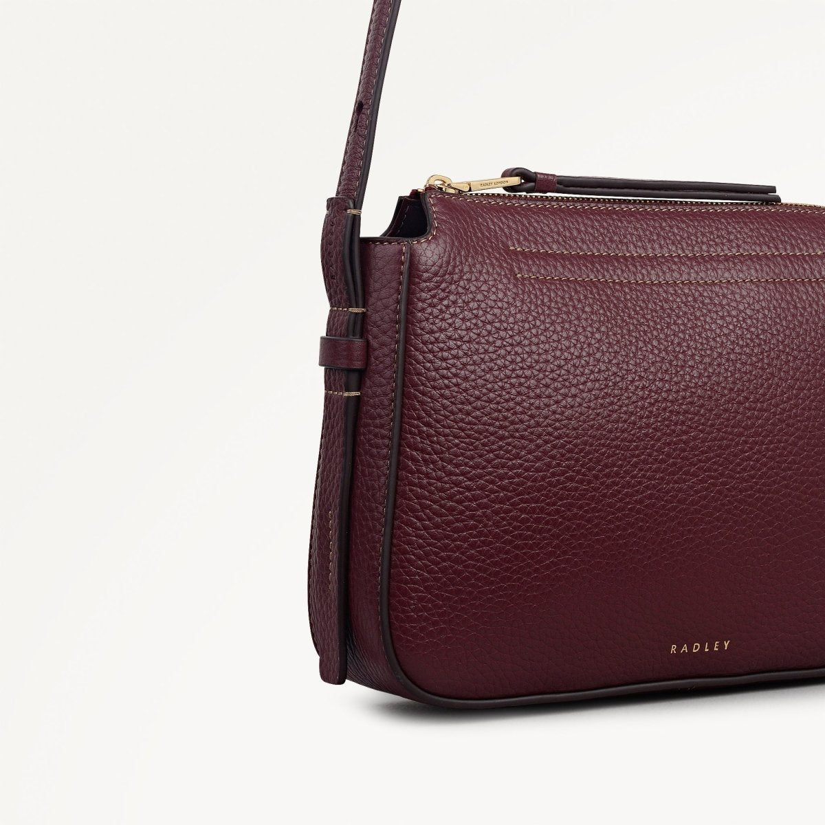 Oak Street Small Ziptop Cross Body Dark Cherry - RUTHERFORD & Co