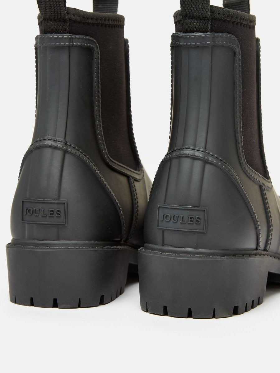 Oakfield Black Short Neoprene - Lined Wellies - RUTHERFORD & Co