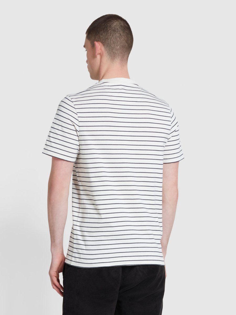 Oakland Regular Fit Organic Cotton T-Shirt In Ecru - RUTHERFORD & Co