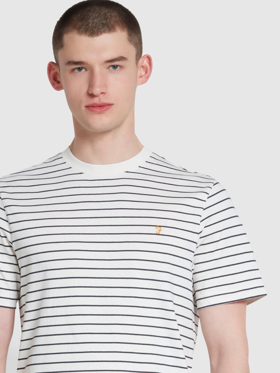Oakland Regular Fit Organic Cotton T-Shirt In Ecru - RUTHERFORD & Co