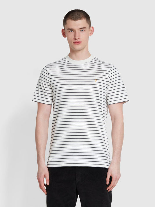 Oakland Regular Fit Organic Cotton T-Shirt In Ecru - RUTHERFORD & Co