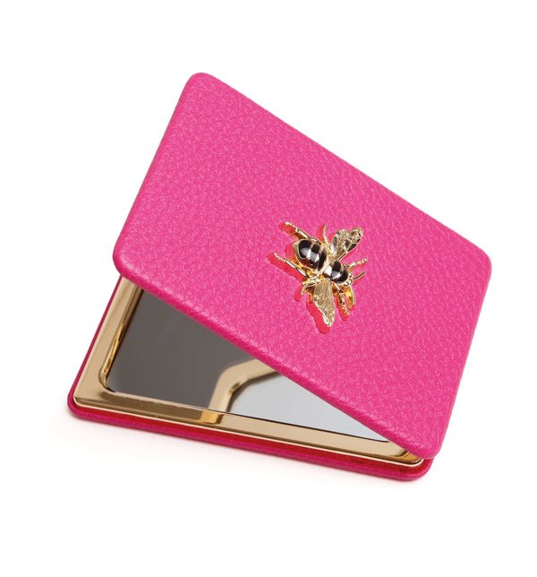 Oblong Compact Mirror/Hot Pink - RUTHERFORD & Co
