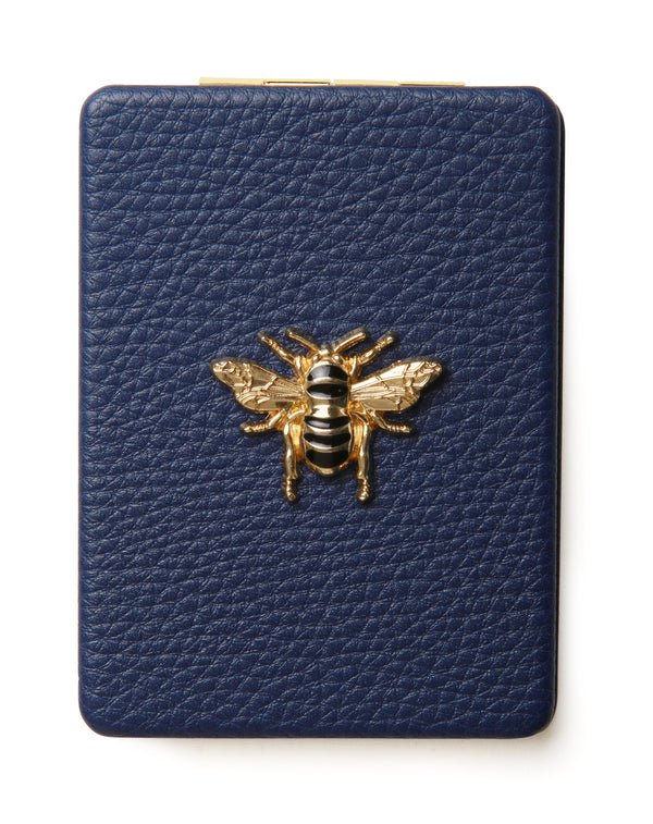 Oblong Compact Mirror/Navy - RUTHERFORD & Co