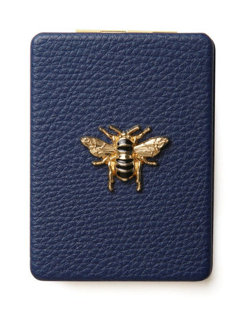 Oblong Compact Mirror/Navy - RUTHERFORD & Co