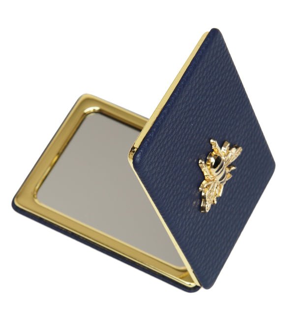 Oblong Compact Mirror/Navy - RUTHERFORD & Co